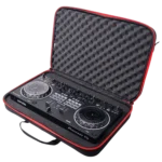 ProX ZeroG hard shell DJ controller bag with shoulder strap, side view showing lightweight construction