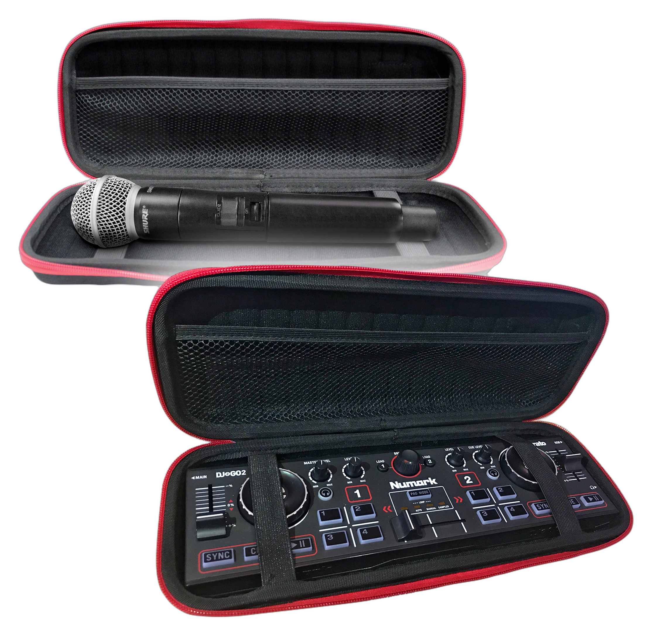 ProX ZeroG Ultra Lightweight Hard Shell DJ Controller Case ProX ZeroG Ultra Lightweight hard shell protective case for Numark DJ2GO2 controller, front view