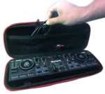 ProX ZeroG Ultra Lightweight hard shell DJ controller case rear panel showing cable management and ventilation ports