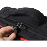 ProX ZeroG DJ controller backpack rear panel showing ventilation mesh and carry handle design