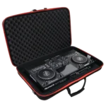 ProX ZeroG Ultra Lightweight hard shell DJ controller bag with shoulder strap and protective padding detail