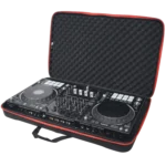 ProX ZeroG Ultra Lightweight hard shell DJ controller shoulder bag rear panel with ventilation and cable management ports