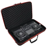 ProX ZeroG Ultra Lightweight hard shell DJ controller bag worn as shoulder strap on performer
