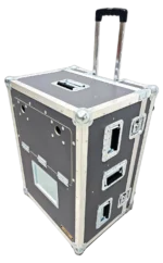 ProX ProX ATA Flight Case for Digital Audio Mixer Yamaha DM7C Compact with Corner Wheels, DogHouse and Telescopic Handle professional audio side view