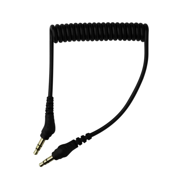 Shure 3.5mm to 3.5mm stereo audio cable with gold-plated connectors, full length view