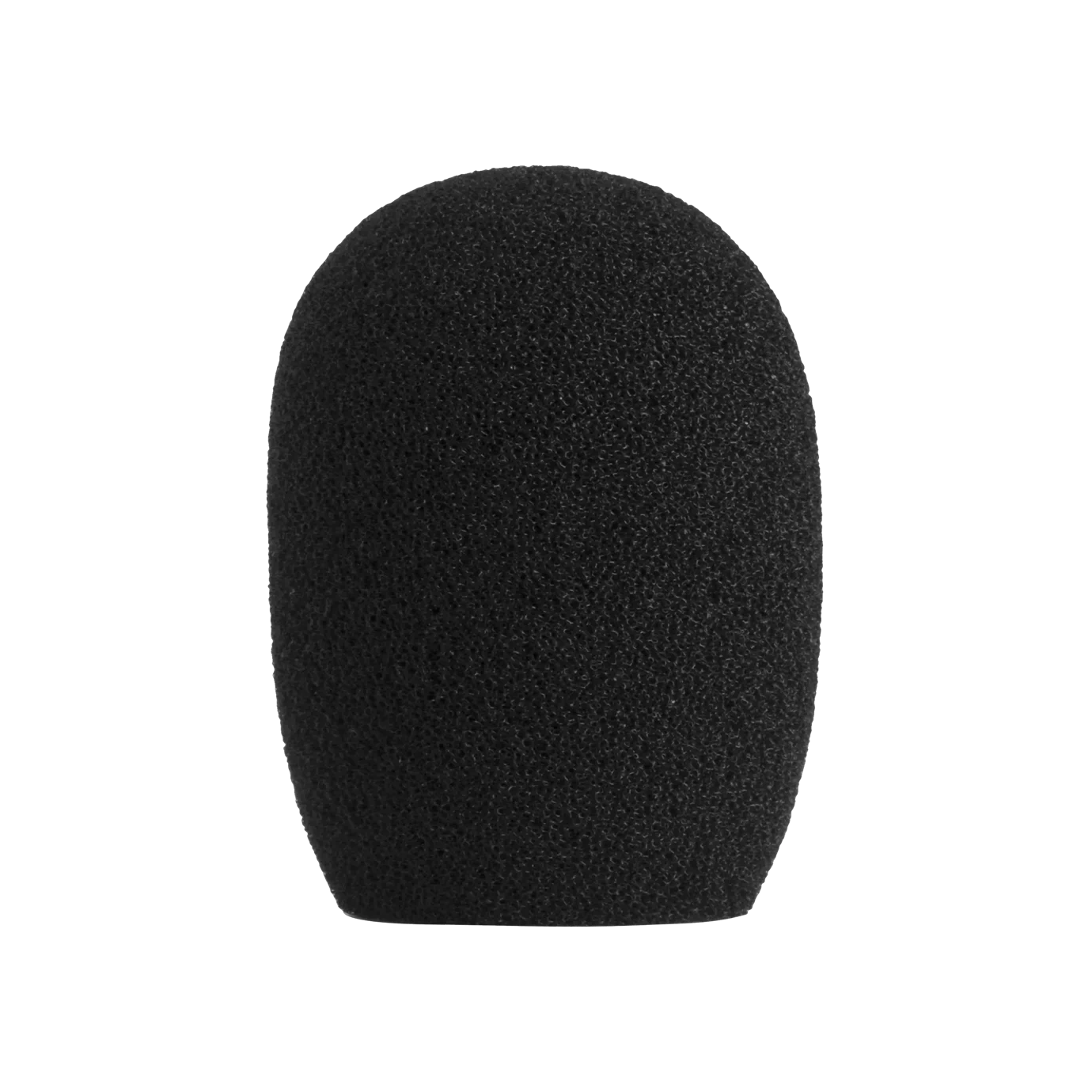 Shure A100WS Foam Windscreen Microphone Accessory Shure A100WS foam windscreen for microphones, front view showing cylindrical design