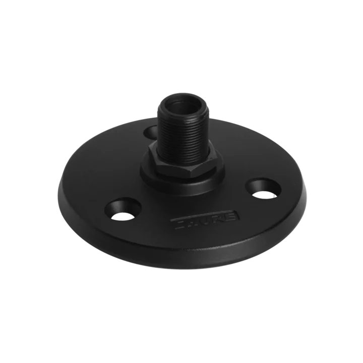 Shure A13HD black mounting flange with threaded connector and grip knurling detail