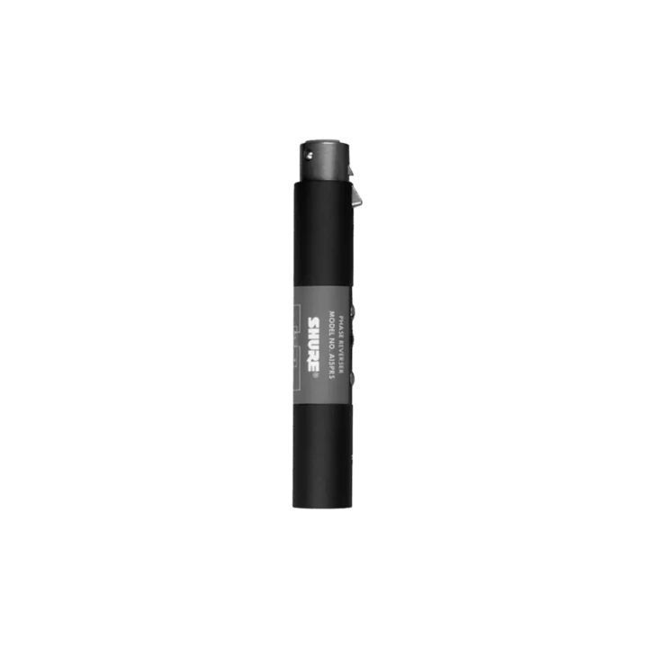 Shure A15PRS switchable phase reverser with toggle switch and XLR connectors, professional audio accessory