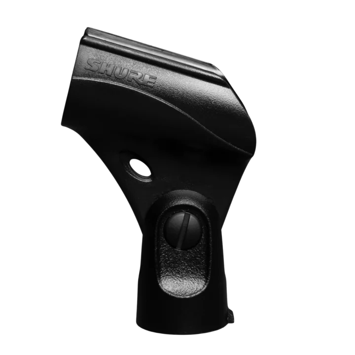 Shure A25D microphone clip adapter with stand mount threads and microphone holder