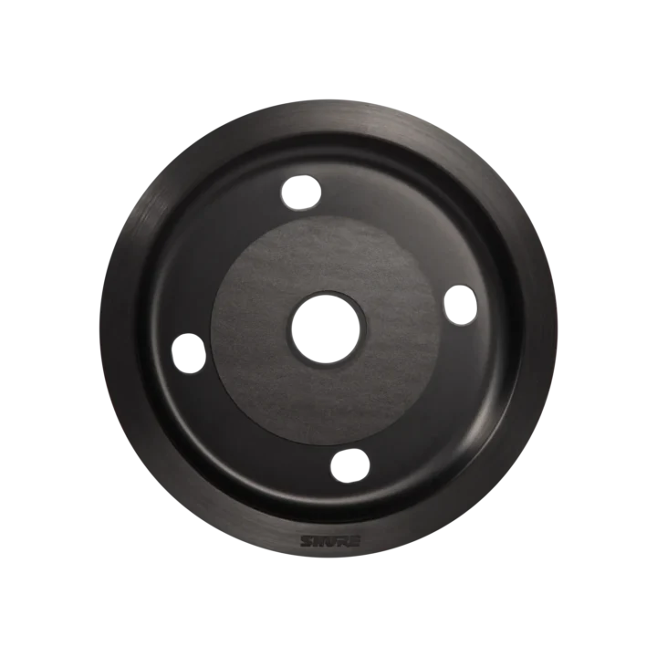 Shure A310-FM black flush mount microphone adapter front view