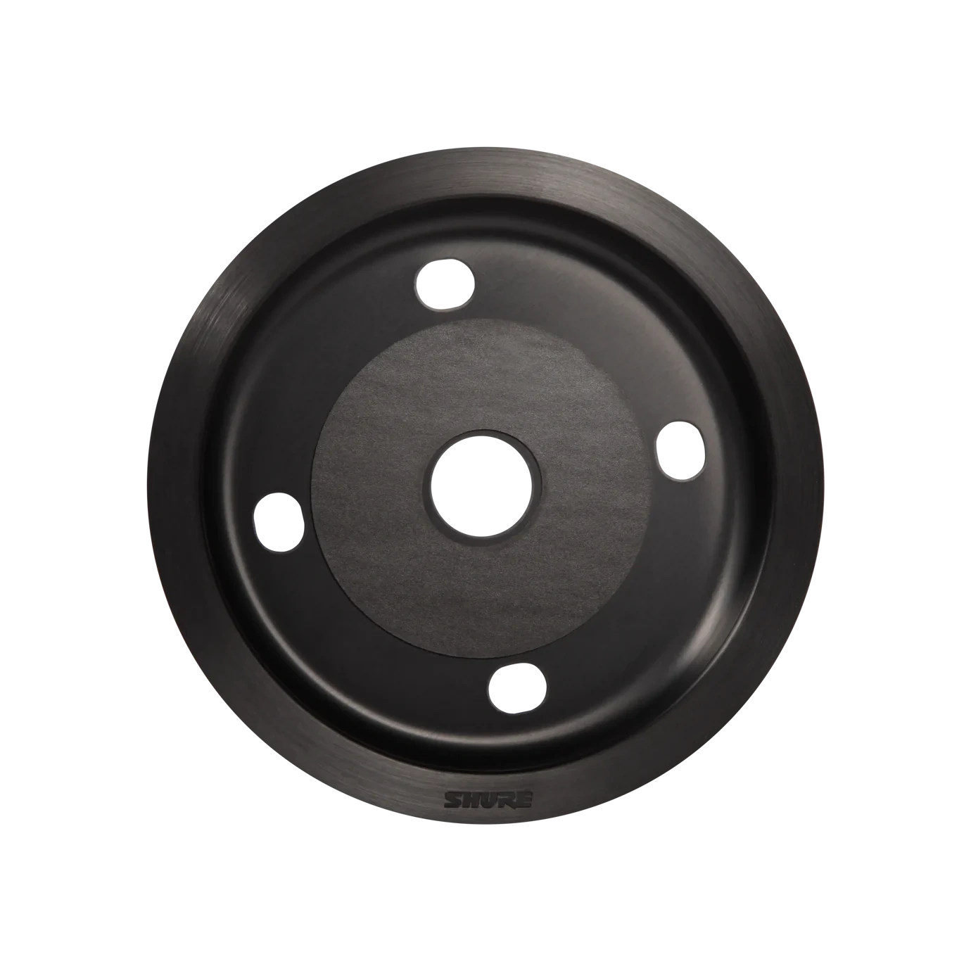 Shure A310-FM Flush Mount Microphone Adapter Black Shure A310-FM black flush mount microphone adapter front view