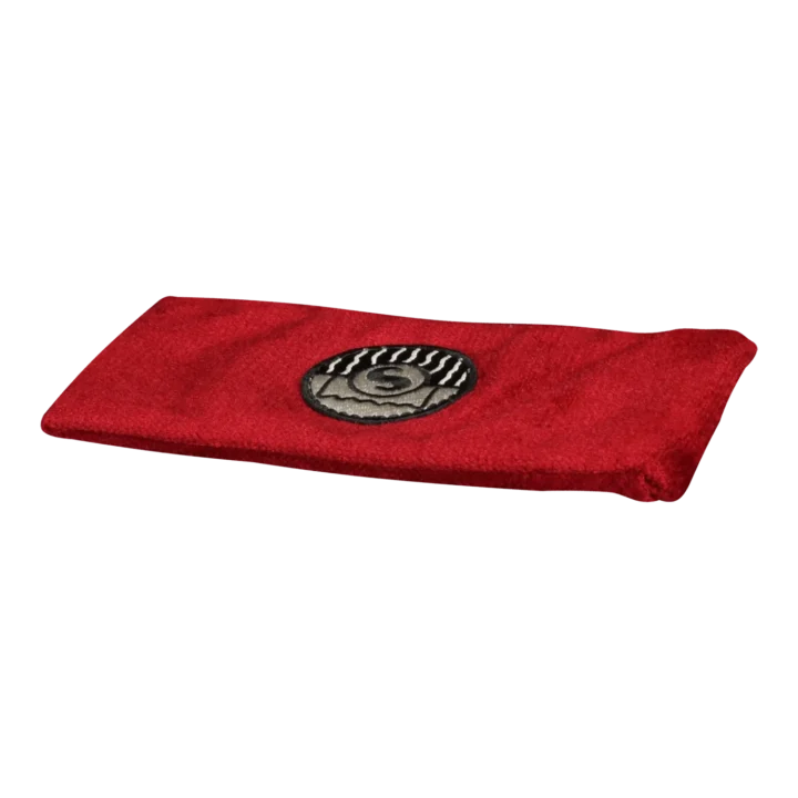 Shure A313VB protective velveteen pouch with soft burgundy fabric and drawstring closure