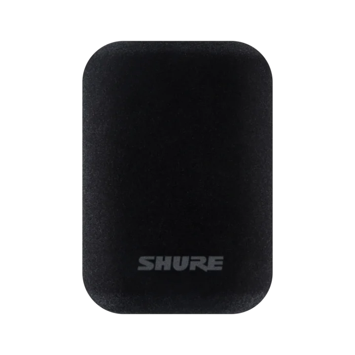 Shure A32CWS KSM flocked foam windscreen with black acoustic foam covering