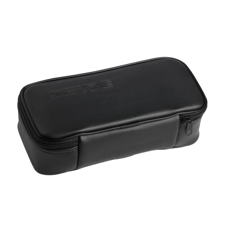 Shure A32ZB black zippered protective bag for KSM32 condenser microphone front view