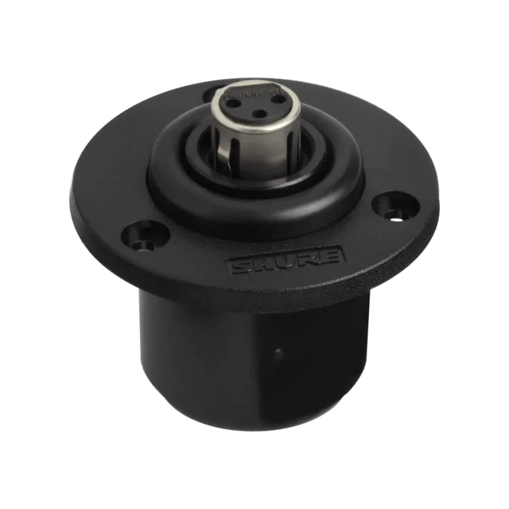Shure A400SMXLR shock mount set with XLR connector isolation system front view