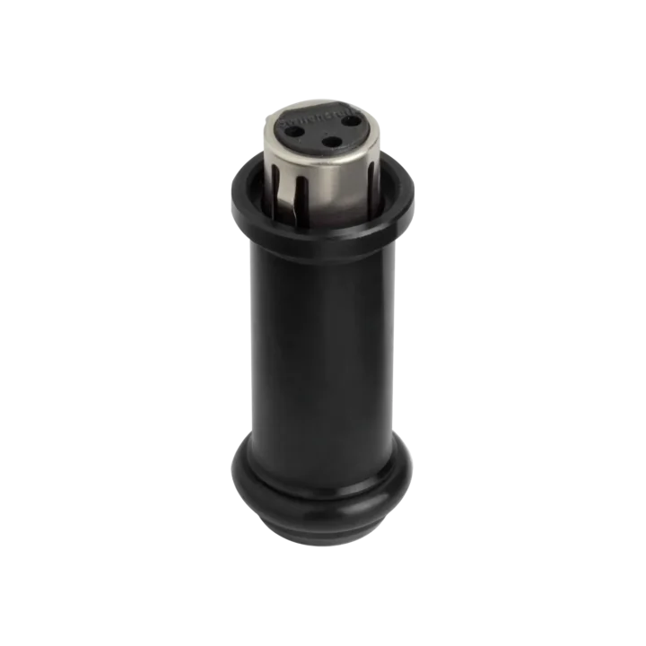 Shure A400XLR XLR adapter set showing male and female connectors with protective caps