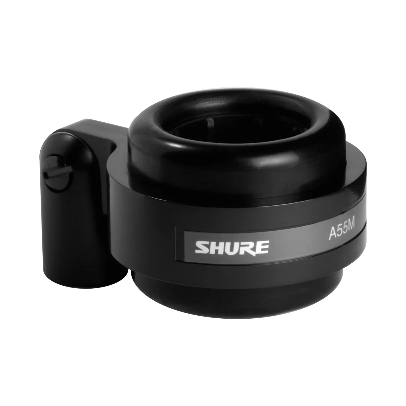 Shure A55M Shock Mount Microphone Clip Front View Shure A55M shock mount microphone clip with stand adapter and isolation springs