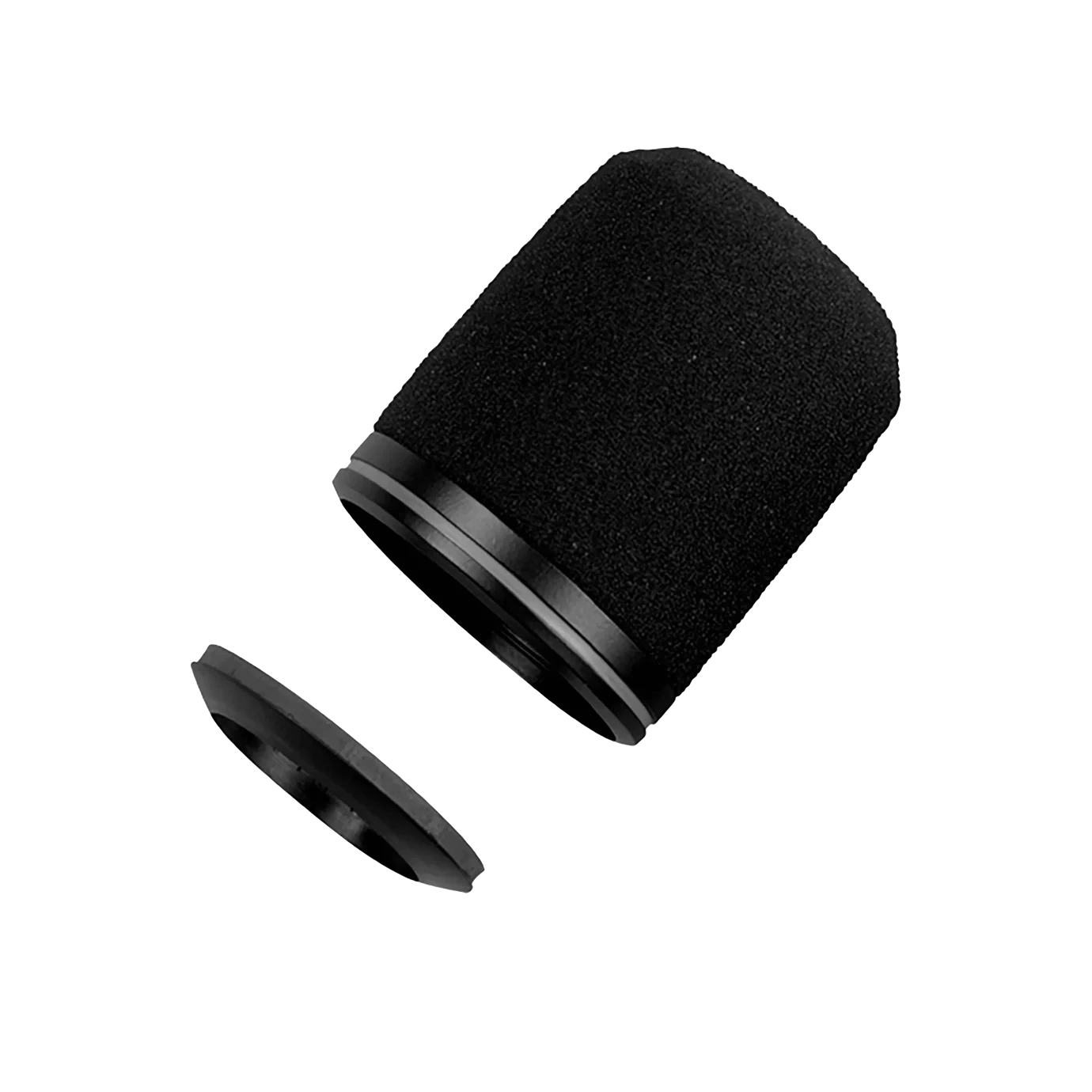 Shure A57AWS Locking Microphone Windscreen Front View Shure A57AWS locking microphone windscreen with foam covering and secure attachment mechanism