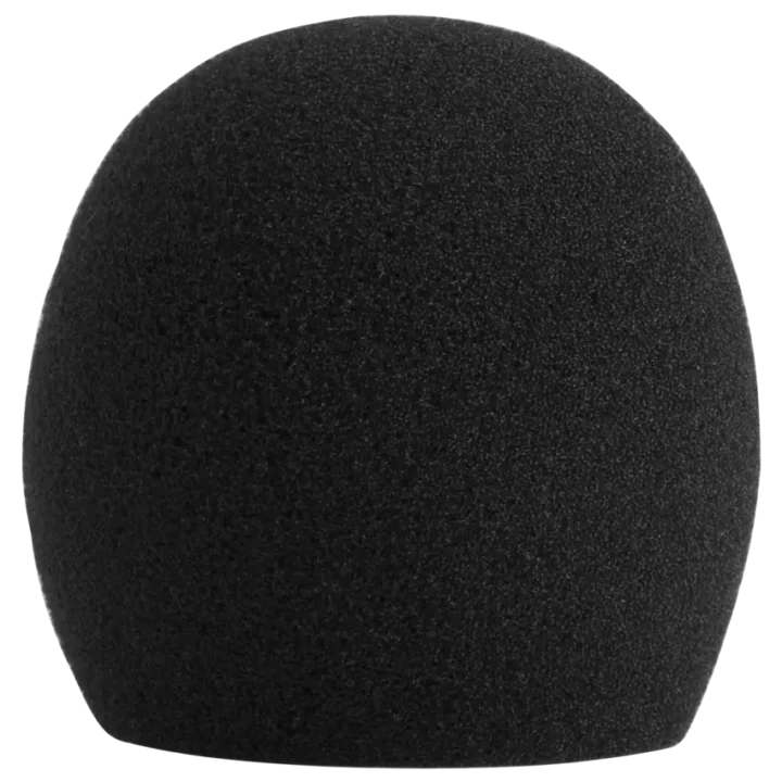 Shure A58WS black foam windscreen for microphones, front view showing cylindrical design