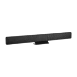 Shure A710-DS black microphone stand adapter shown from side angle with mounting hardware visible