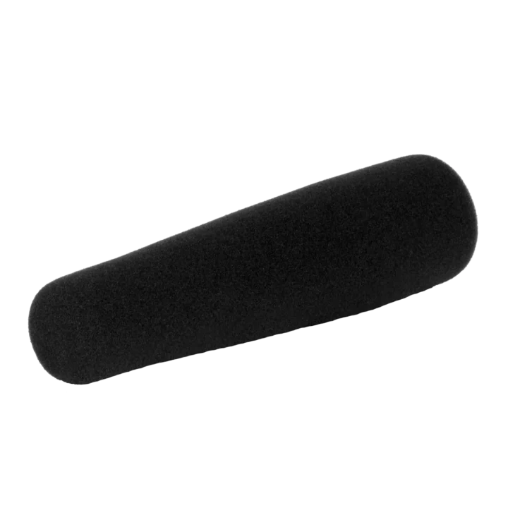 Shure A89MW Rycote replacement foam windscreen front view, professional microphone accessory