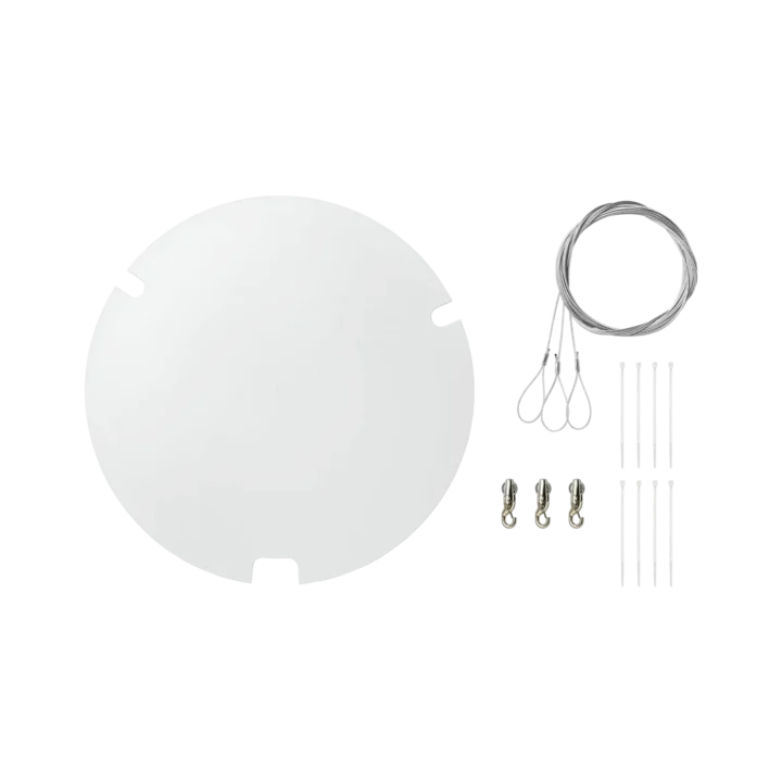 Shure A900-GM Gripple suspension mount kit with white cover and mounting hardware
