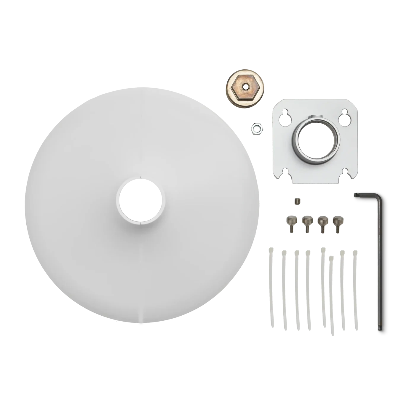 Shure A901-R-PM Pole Mount Kit White Cover Shure A901-R-PM pole mount kit with white cover for MXA901-R microphone array installation