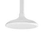 Shure A901-R-PM pole mount kit with white cover installed on 1.5-inch NPT pole