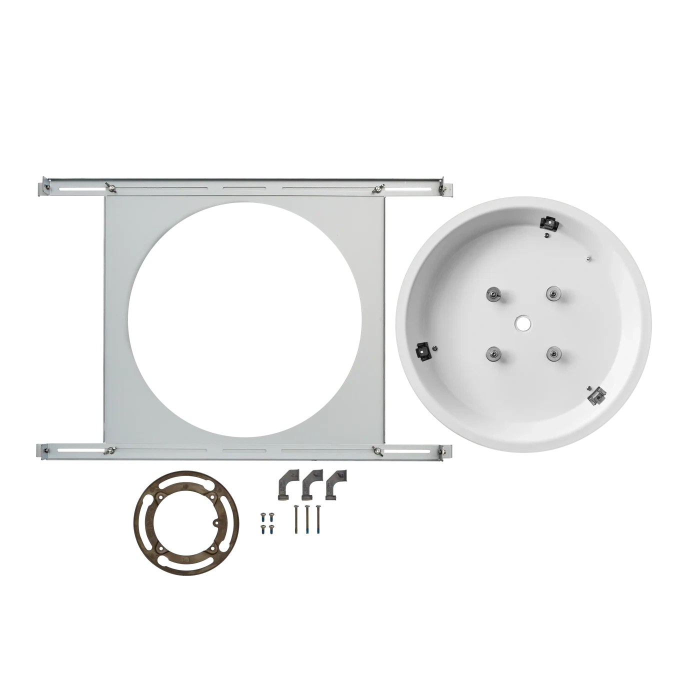 Shure A901-R-TB Tile Bridge Mounting Bracket Front View Shure A901-R-TB tile bridge mounting bracket with adjustable arms and mounting hardware