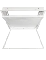 Shure A910-HCM hard ceiling mount installed on ceiling with microphone attached
