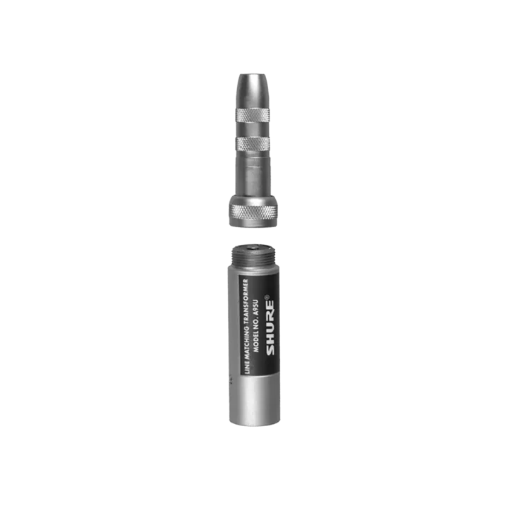 Shure A95U line matching transformer with male XLR connector and quarter-inch jack