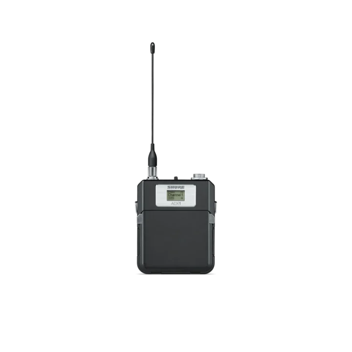 Shure ADX1 wireless bodypack transmitter G57 frequency band front display