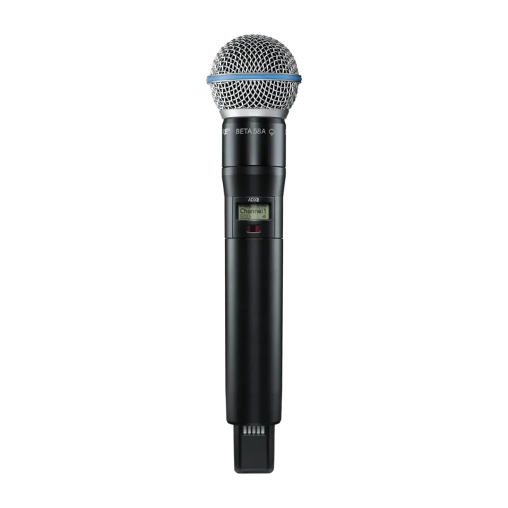 Shure ADX2/B58 handheld wireless microphone transmitter with integrated bodypack, G57 frequency band