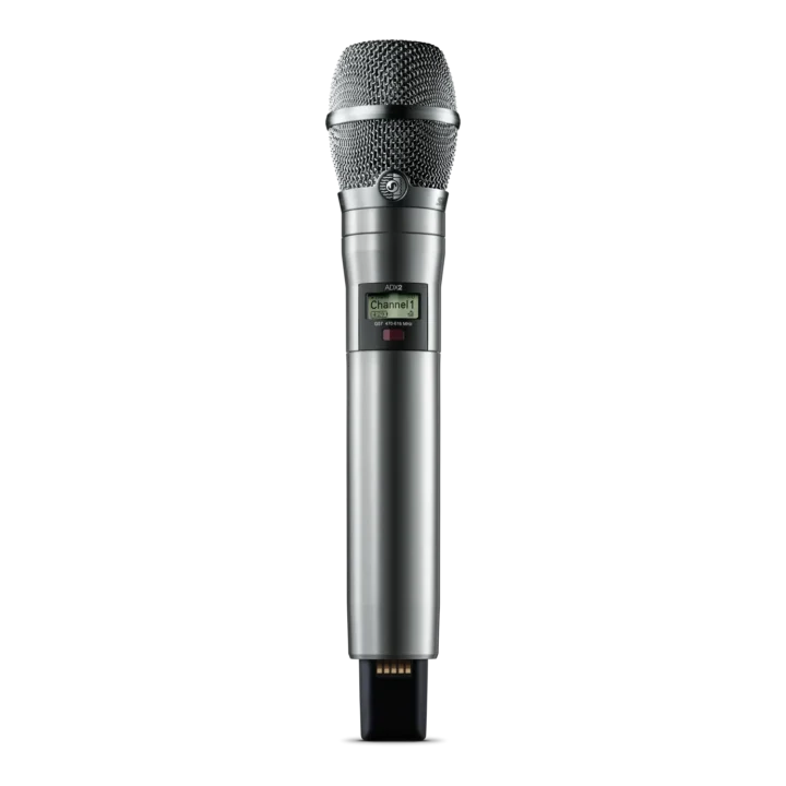 Shure ADX2/K11 handheld wireless microphone transmitter with G57 capsule and frequency display