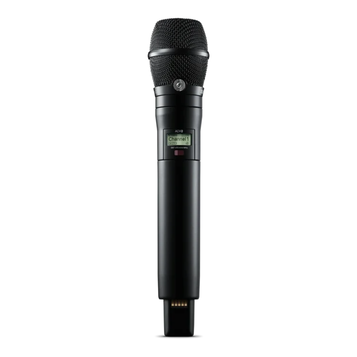 Shure ADX2/K11 handheld wireless microphone transmitter with G57 capsule and frequency display