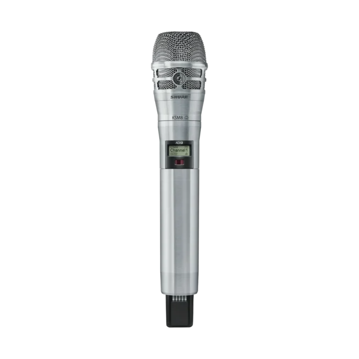 Shure ADX2/K8 handheld wireless microphone transmitter with G57 capsule and frequency display