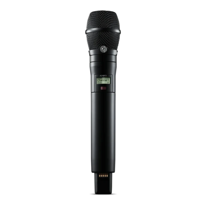 Shure ADX2FD/K11 handheld wireless microphone transmitter with G57 capsule, front angle view