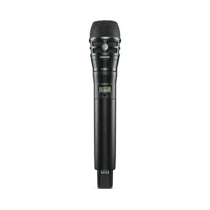Shure ADX2FD/K8 handheld wireless microphone transmitter with G57 capsule, front-facing view