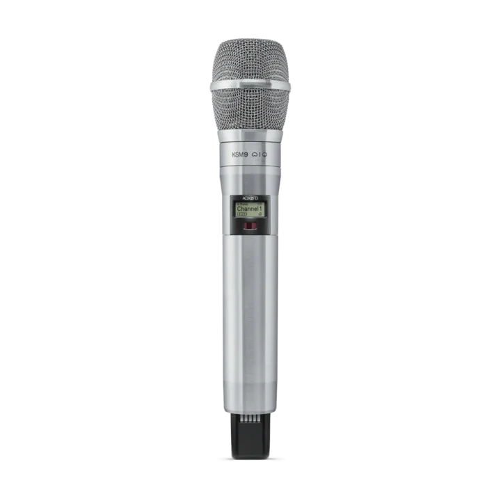Shure ADX2FD/K9 handheld wireless microphone transmitter with grip and controls visible