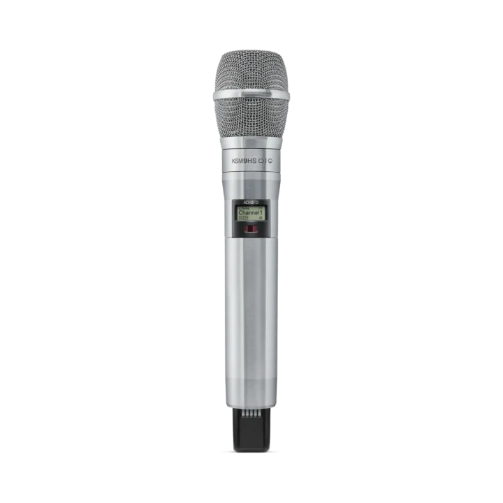 Shure ADX2FD K9HS handheld wireless microphone transmitter with integrated microphone capsule and control interface