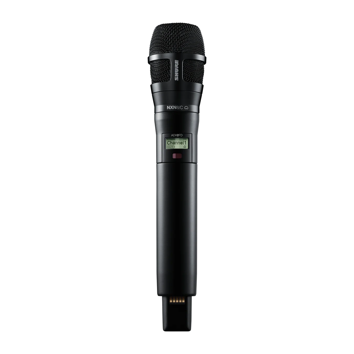 Shure ADX2FD Wireless Microphone Transmitter Black Shure ADX2FD handheld wireless microphone transmitter in black with ergonomic grip and controls