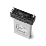 Shure ADX5D Axient Digital dual-channel portable wireless receiver front panel controls and display detail