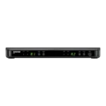 Shure BLX1288 wireless combo system rear panel showing antenna connections and audio outputs