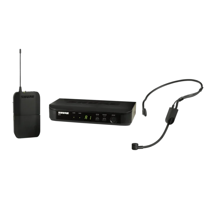 Shure BLX14 PGA31 wireless headset microphone system with bodypack transmitter and headset microphone
