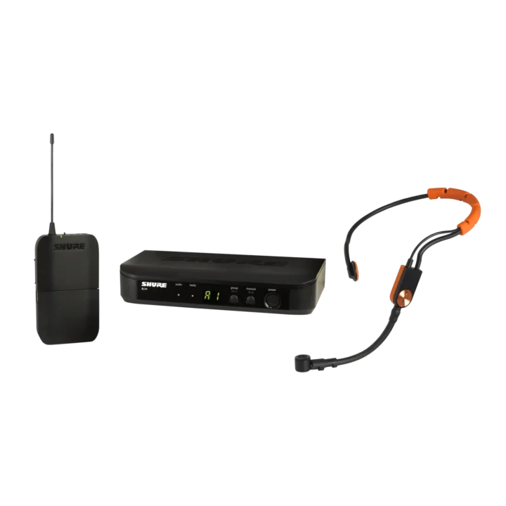 Shure BLX14 SM31 wireless fitness headset system with bodypack transmitter and headset microphone