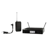 Shure BLX14R/B98 wireless rack-mount instrument system with Beta 98H/C clip-on gooseneck microphone, H9 frequency band