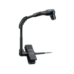 Shure BLX14R/B98 wireless rack-mount receiver with Beta 98H/C gooseneck microphone side view