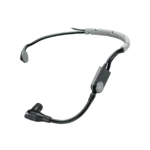 Shure BLX14R SM35 wireless headset microphone system showing microphone capsule and headset boom arm detail
