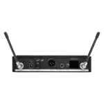 Shure BLX14R wireless rack-mount guitar system receiver controls and connectors detail view