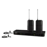 Shure BLX188/CVL wireless dual presenter system with two CVL lavalier microphones and H9 receiver